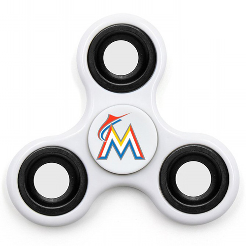 MLB Miami Marlins 3 Way Fidget Spinner I58 - White